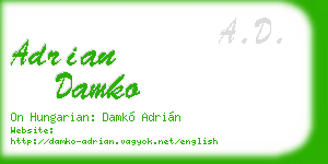 adrian damko business card